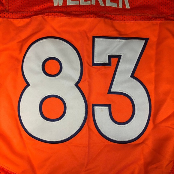 Wes Welker Denver Broncos Nike NFL Jersey #83 Football Orange Mens Size 48 - Picture 9 of 12